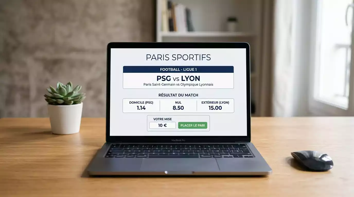Interface de Parions Sport affichant les cotes avantageuses pour un match du PSG